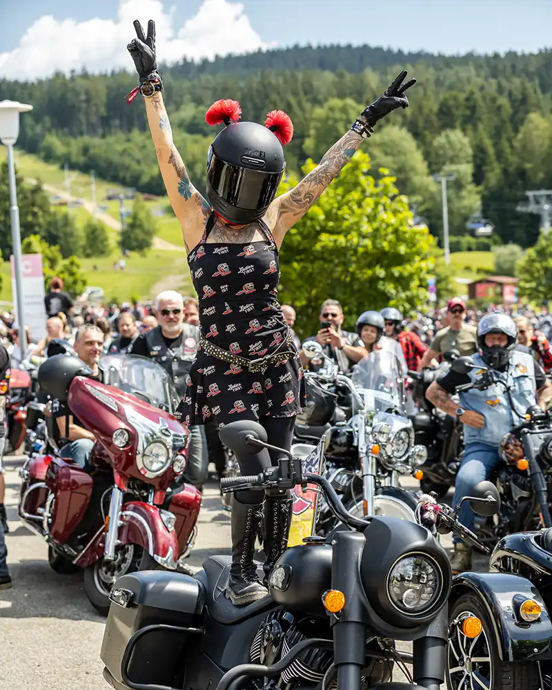 home-tile-tickets Indian Motorcycle riders gathered at the Indian Riders Fest parade in Lipno nad Vltavou