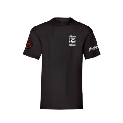 Indian Motorcycle 125th Anniversary black T-shirt with 125 Years print – IRF27